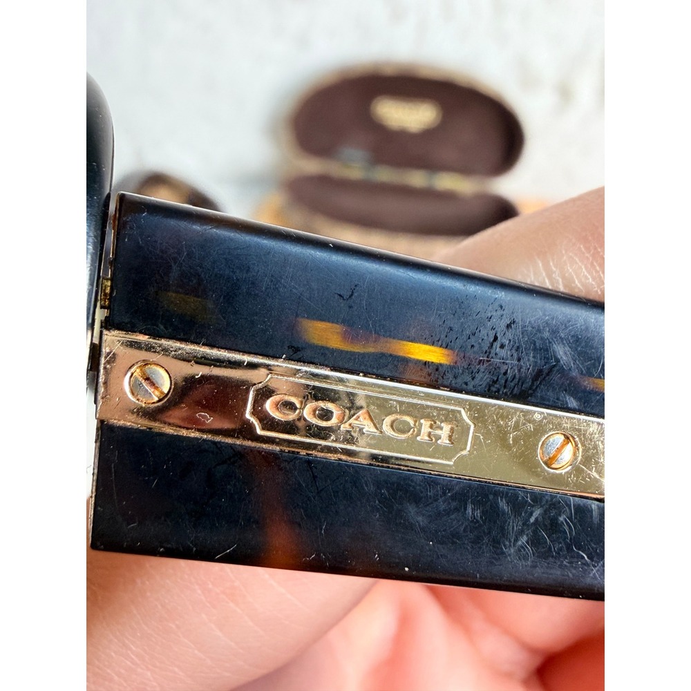 Coach Kendall S438 Tortoise Sunglasses Oval Frame Signature Logo with Case - Picture 5 of 8